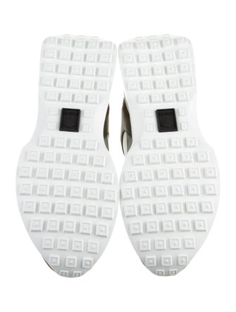 Versace Suede Colorblock Pattern Chunky Sneakers