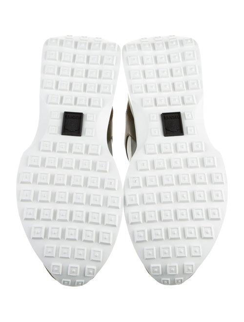 Versace Suede Colorblock Pattern Chunky Sneakers