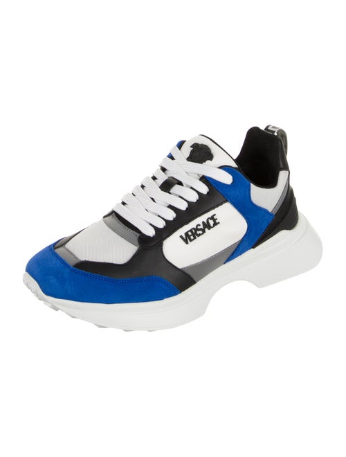 Versace Leather Colorblock Pattern Sneakers
