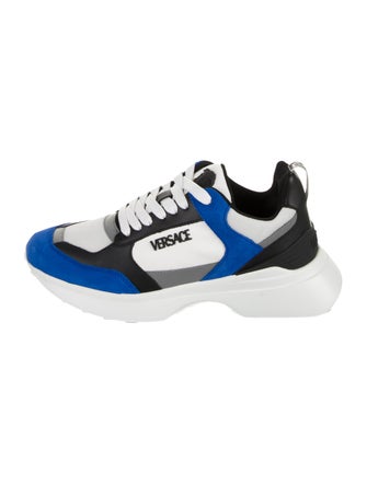 Versace Leather Colorblock Pattern Sneakers