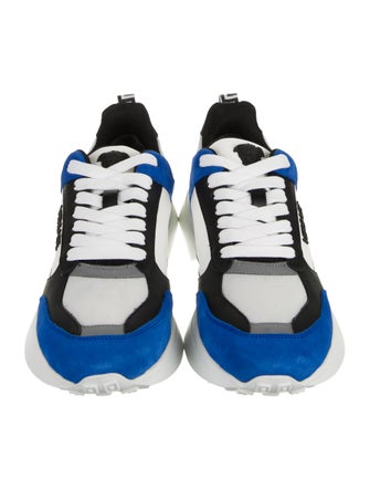 Versace Leather Colorblock Pattern Sneakers