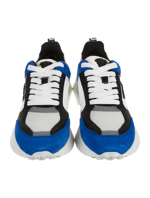 Versace Leather Colorblock Pattern Sneakers