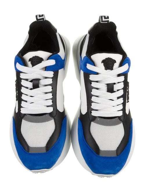 Versace Leather Colorblock Pattern Sneakers