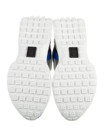 Versace Leather Colorblock Pattern Sneakers