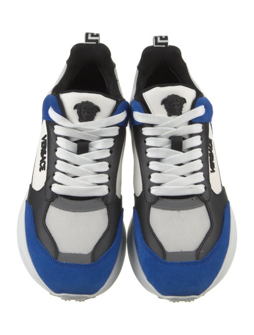 Versace Leather Colorblock Pattern Sneakers