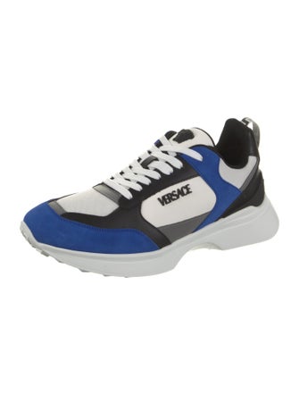 Versace Leather Colorblock Pattern Sneakers