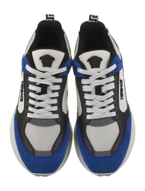 Versace Leather Colorblock Pattern Sneakers