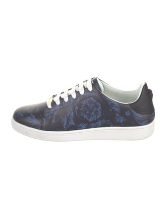 Versace Leather Printed Sneakers