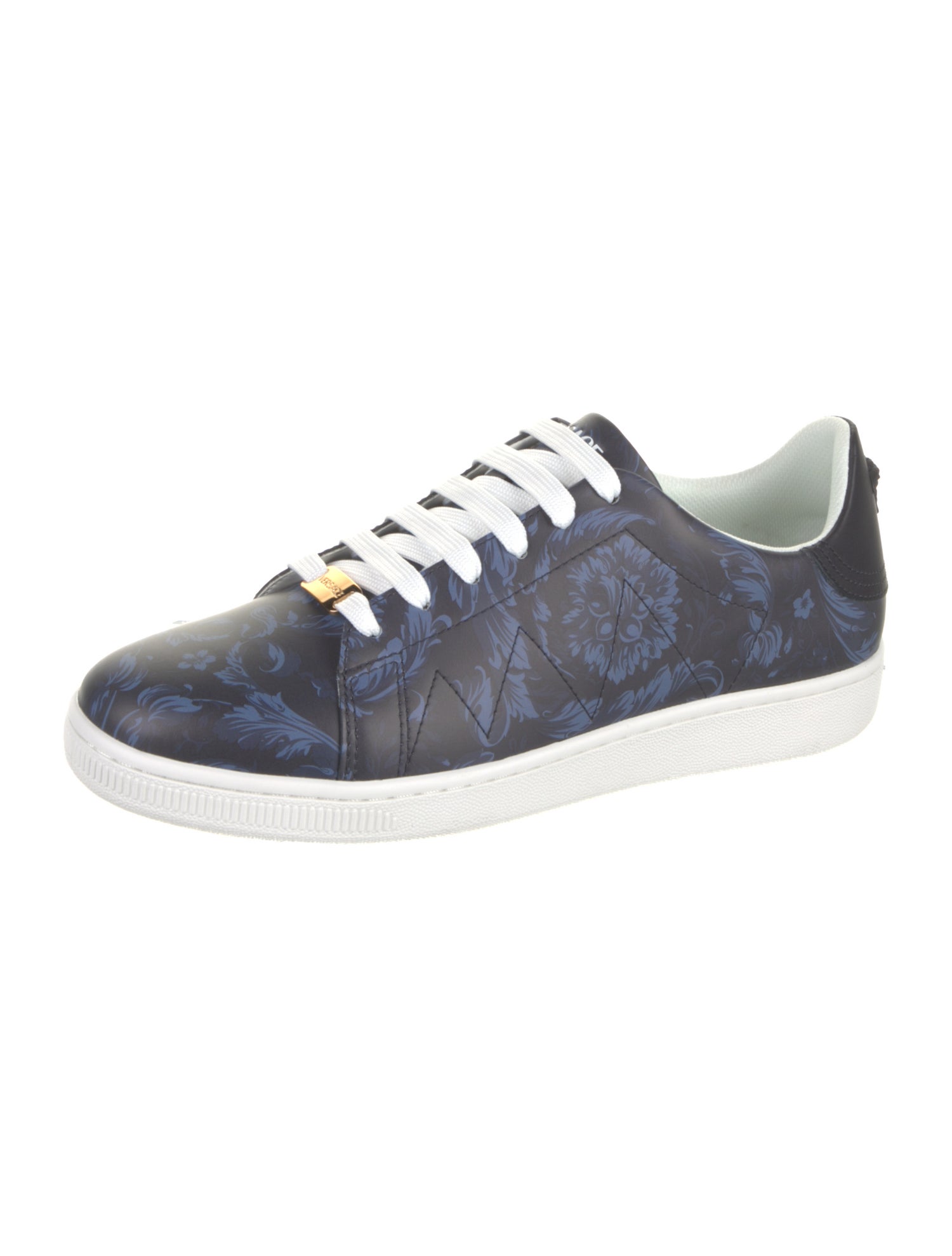 Versace Leather Printed Sneakers