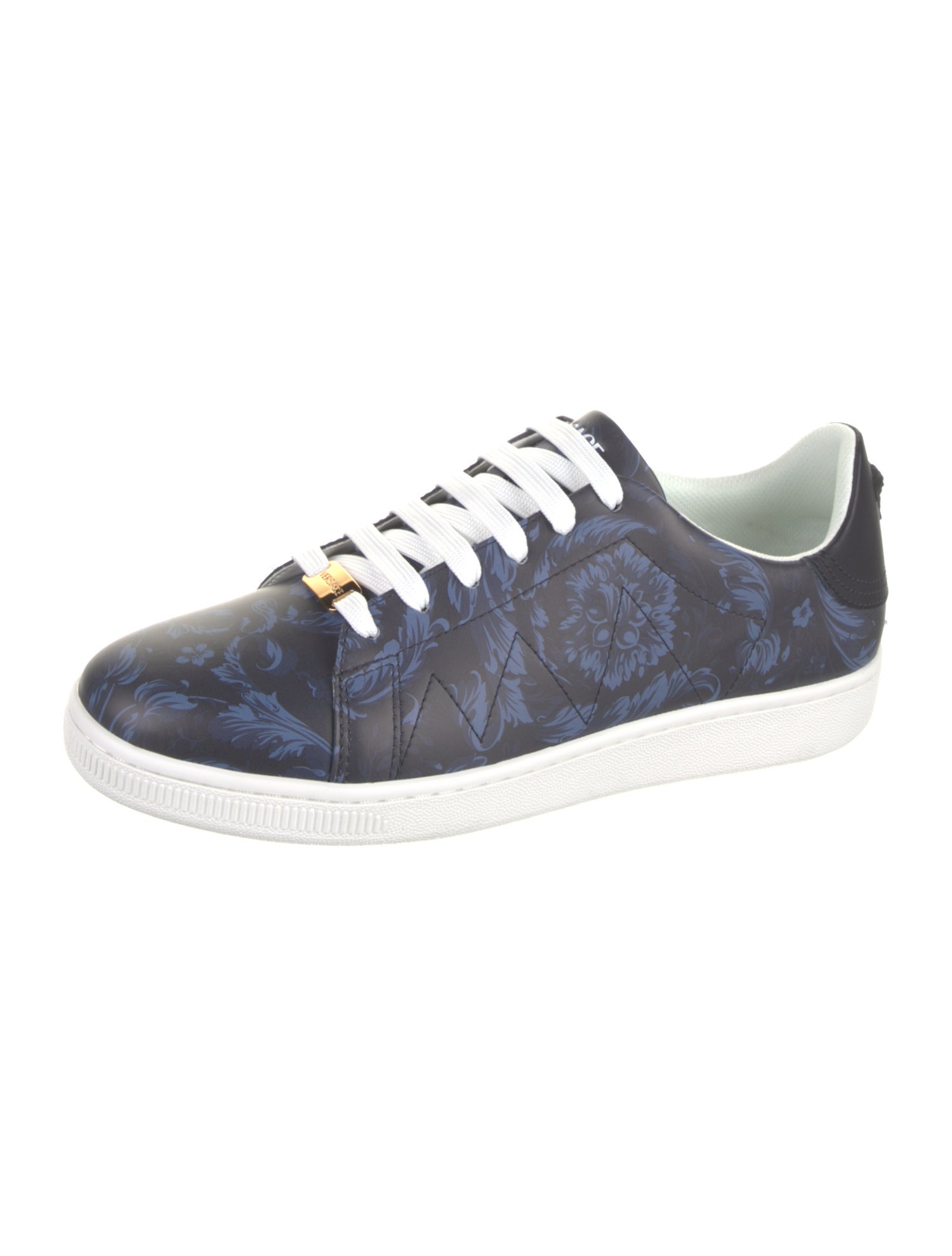 Versace Leather Printed Sneakers