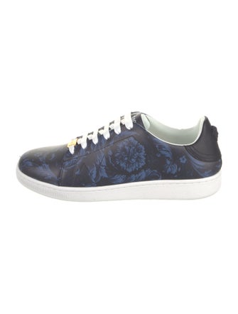 Versace Leather Printed Sneakers