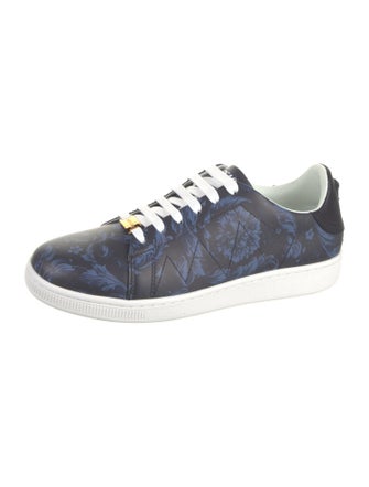 Versace Leather Printed Sneakers