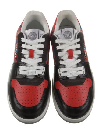 Versace Leather Printed Sneakers