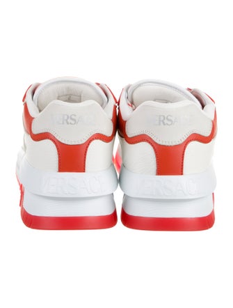 Versace Leather Colorblock Pattern Sneakers