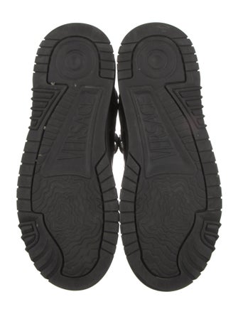 Versace Leather Lasercut Accents Hiking Boots