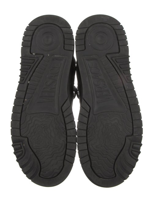 Versace Leather Lasercut Accents Hiking Boots