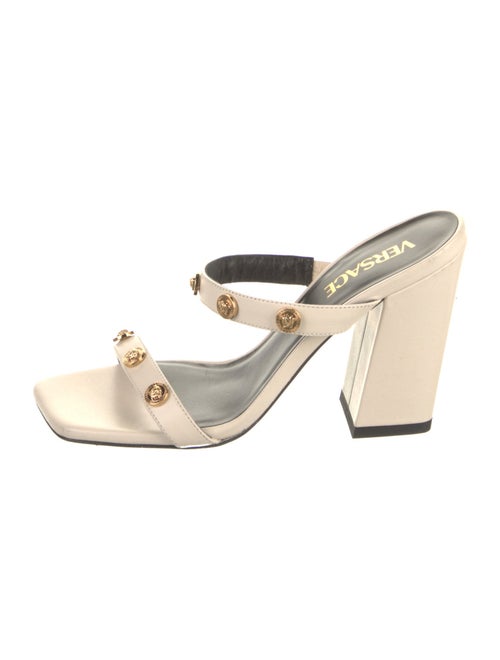 Versace Leather Studded Accents Slides