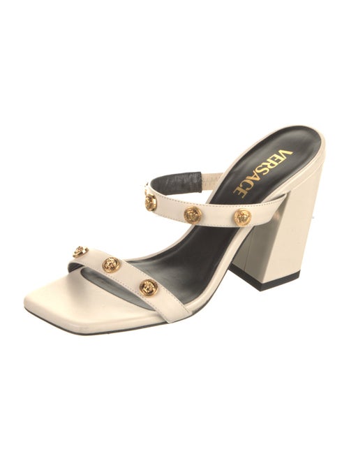 Versace Leather Studded Accents Slides