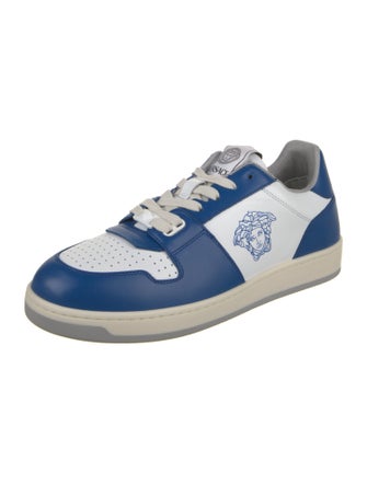 Versace Leather Colorblock Pattern Sneakers