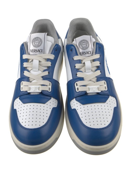 Versace Leather Colorblock Pattern Sneakers