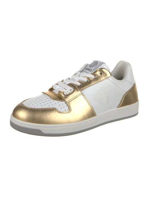 Versace Leather Colorblock Pattern Sneakers