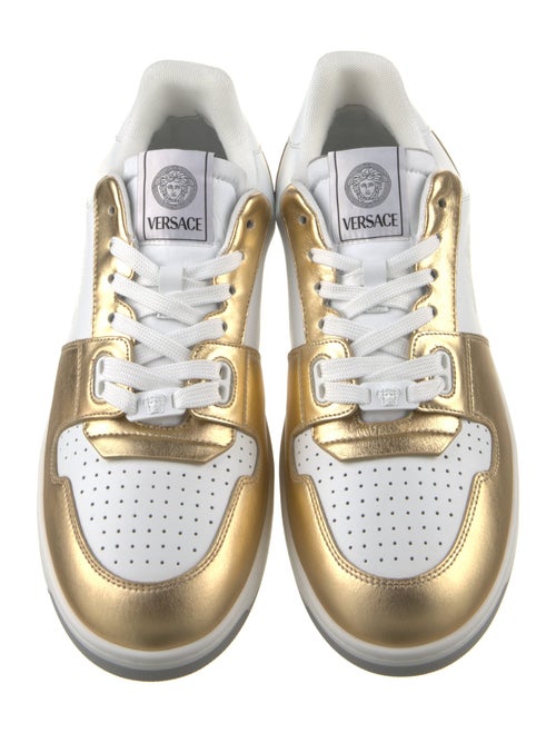 Versace Leather Colorblock Pattern Sneakers