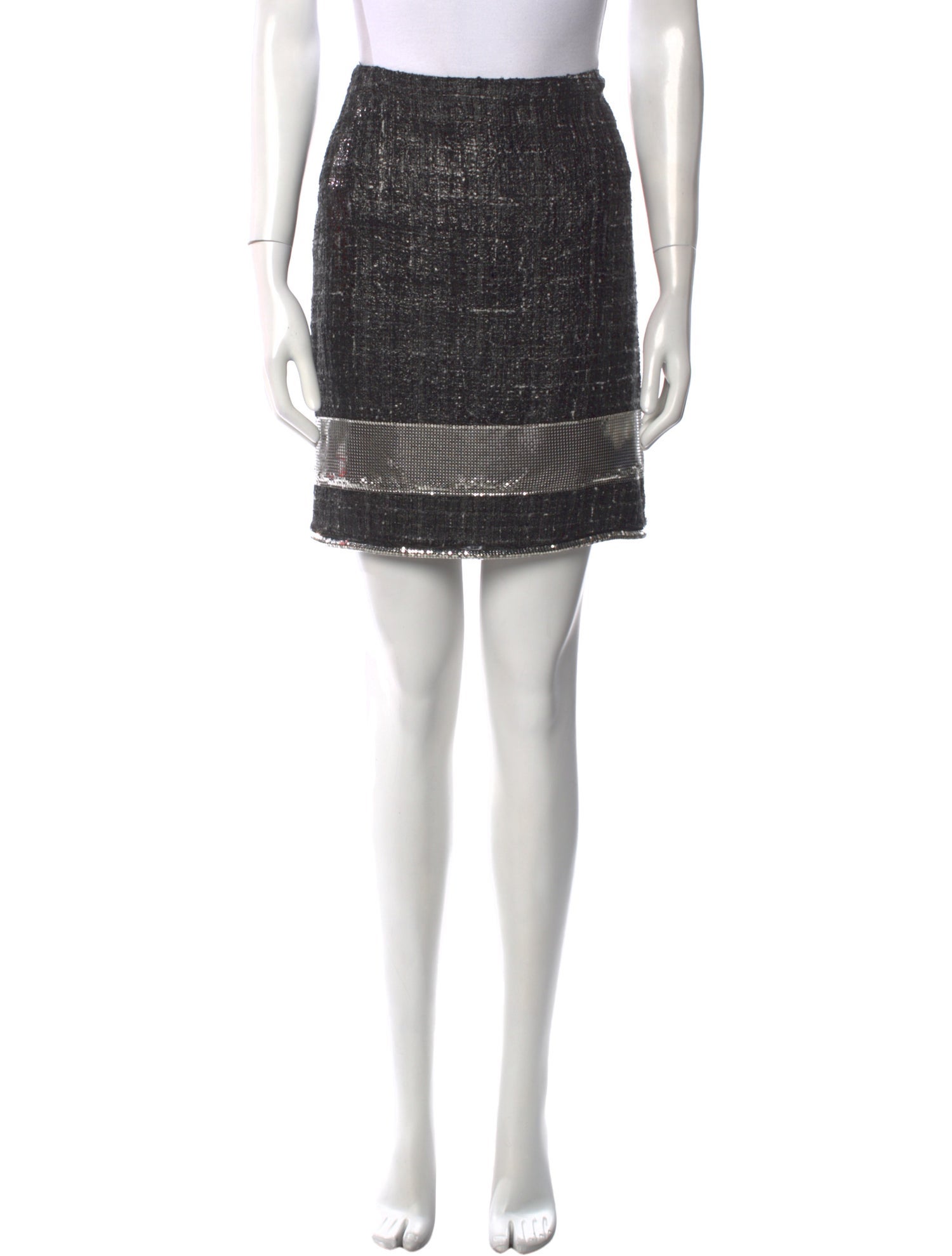 Versace Tweed Pattern Mini Skirt