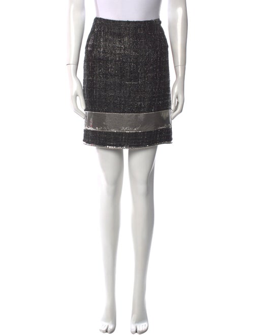 Versace Tweed Pattern Mini Skirt