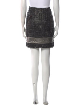 Versace Tweed Pattern Mini Skirt