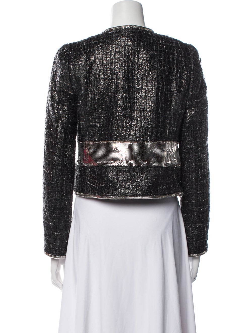 Versace Evening Jacket Black Patterned Studded Ac… - image 3