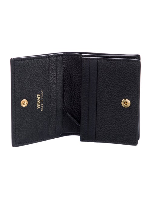 Versace Embossed Leather Printed Compact Wallet