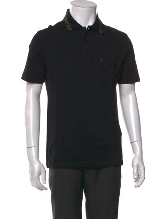 Versace Medusa Insignia Collar Polo Shirt