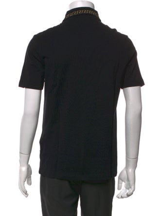Versace Medusa Insignia Collar Polo Shirt