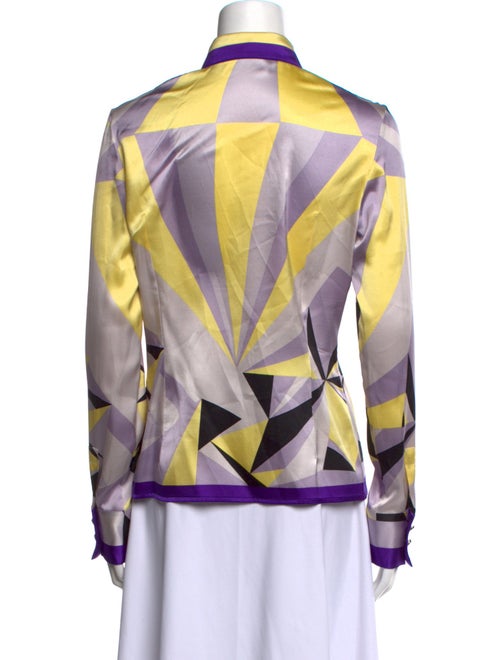 Versace Silk Printed Button-Up Top
