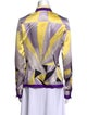 Versace Silk Printed Button-Up Top