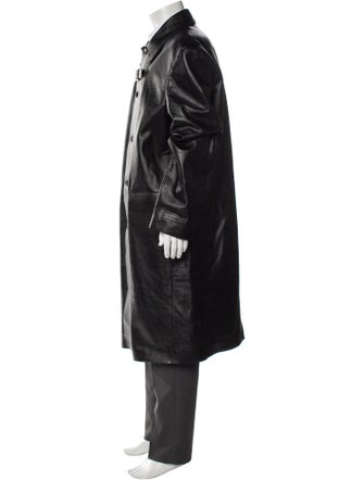Versace 2023 Calf Leather Overcoat