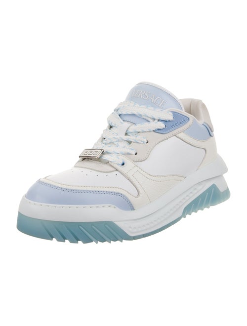 Versace Leather Colorblock Pattern Sneakers