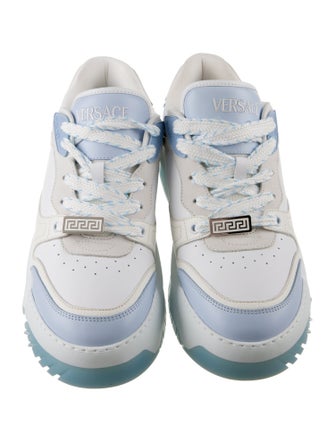 Versace Leather Colorblock Pattern Sneakers