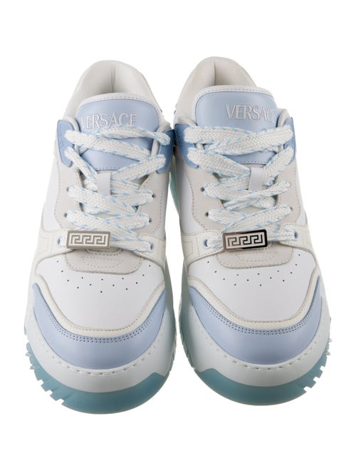 Versace Leather Colorblock Pattern Sneakers