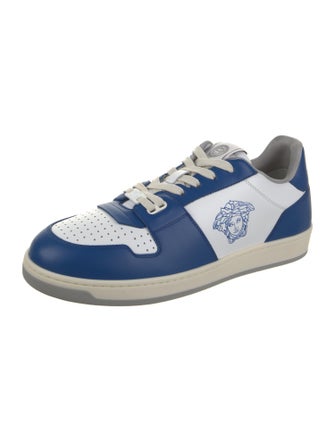 Versace Leather Colorblock Pattern Sneakers