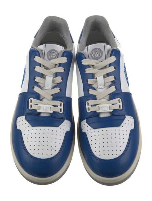Versace Leather Colorblock Pattern Sneakers
