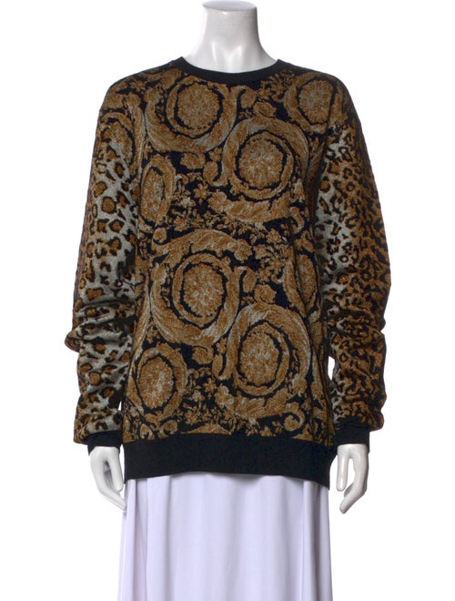Versace Printed Crew Neck Sweater