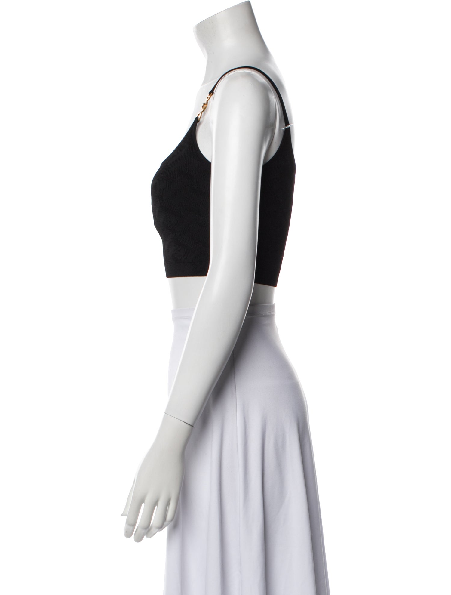 Versace Nylon Scoop Neck Crop Top