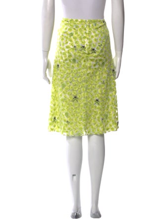 Versace Floral Print Knee-Length Skirt