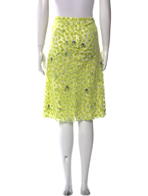 Versace Floral Print Knee-Length Skirt