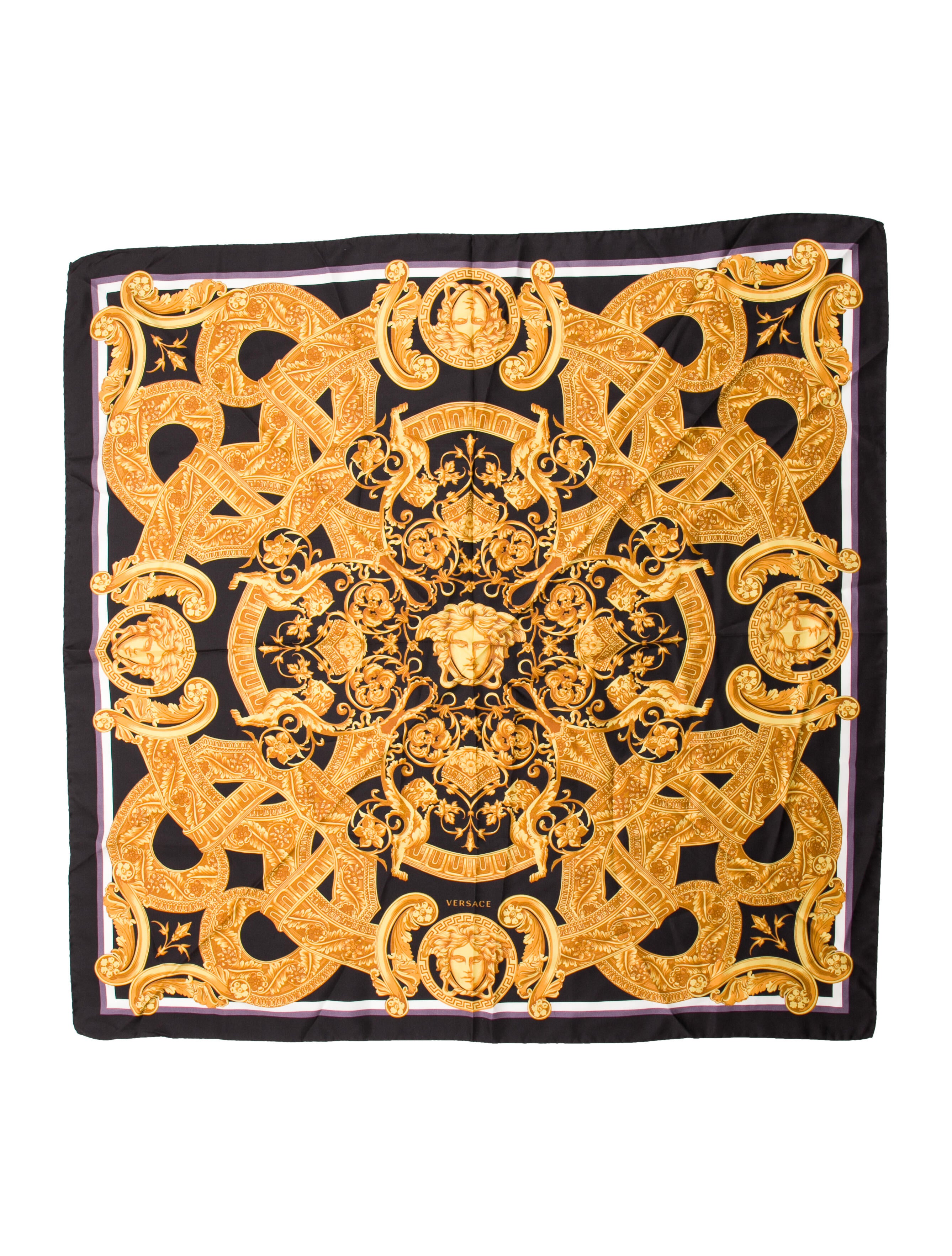 Versace Miami Leopard Silk Scarf