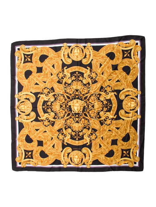 Versace Miami Leopard Silk Scarf