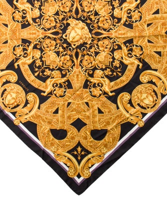 Versace Miami Leopard Silk Scarf