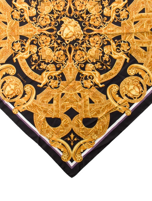 Versace Miami Leopard Silk Scarf