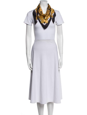 Versace Miami Leopard Silk Scarf